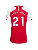 Arsenal Fabio Vieira #21 Domácí Dres pro Dámské 2023-24 Krátký Rukáv